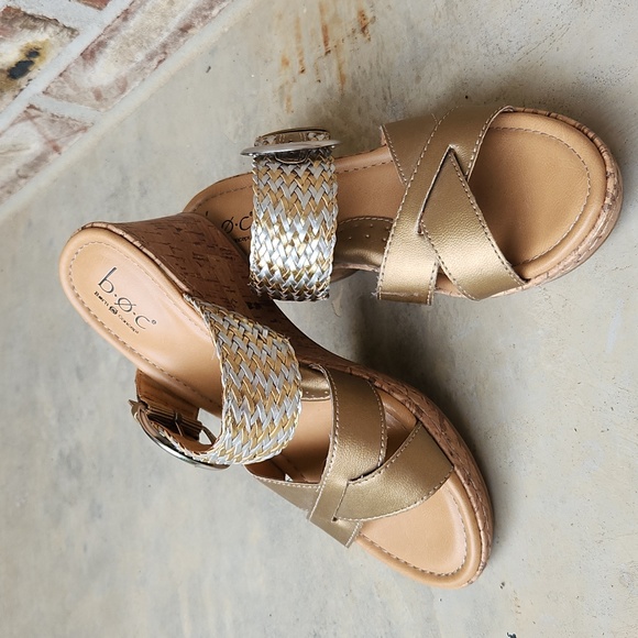 b.o.c. Shoes Boc Born Concept Womens Jonna Platform Wedge Sandals Size 8 Poshmark